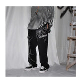 Spider Embroidery Pants